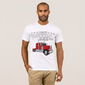 Rode vrachtwagen, Beste Papa T-shirt (Voorkant volledig)