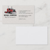 rode vrachtwagen | Big Rig Visitekaartje (Voorkant / Achterkant)