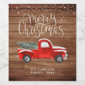  rode vrachtwagen boerderij wijnlabels wijn etiket (Enkel label)