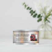 rode vrachtwagen | Bouw Visitekaartje (Staand voorkant)