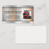 rode vrachtwagen | Bouw Visitekaartje (Voorkant / Achterkant)