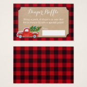  Rode Vrachtwagen Buffel Plaid Luierraffel Visitekaartje (Voorkant /achterkant)