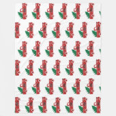 Rode vrachtwagen en boom fleece deken (Voorkant)