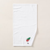 Rode vrachtwagen en boom op maat bad handdoek (Handdoek)