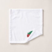 Rode vrachtwagen en boom op maat bad handdoek (Wasdoekje)