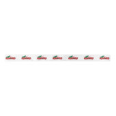 Rode vrachtwagen en boom satijnen lint (Voorkant)