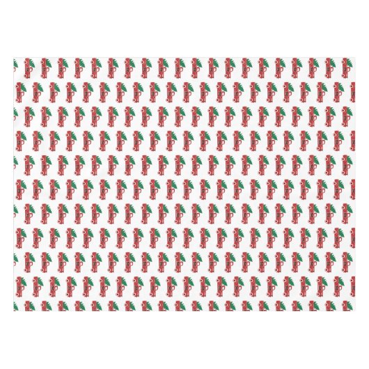 Rode vrachtwagen en boom tafelkleed (Voorkant (Horizontaal))