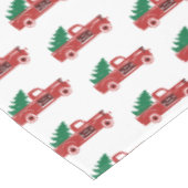 Rode vrachtwagen en boom tafelkleed (Gekanteld)