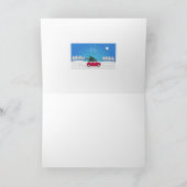 Rode Vrachtwagen en Kerstboom Kaart (Binnen)