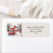  Rode Vrachtwagen en Rode Schuur Etiket (Insitu)