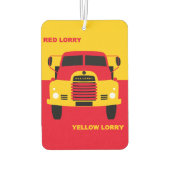 Rode vrachtwagen, gele vrachtwagen luchtverfrisser (Achterkant)