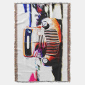 Rode Vrachtwagen Gooi Deken (Voorkant Verticaal)