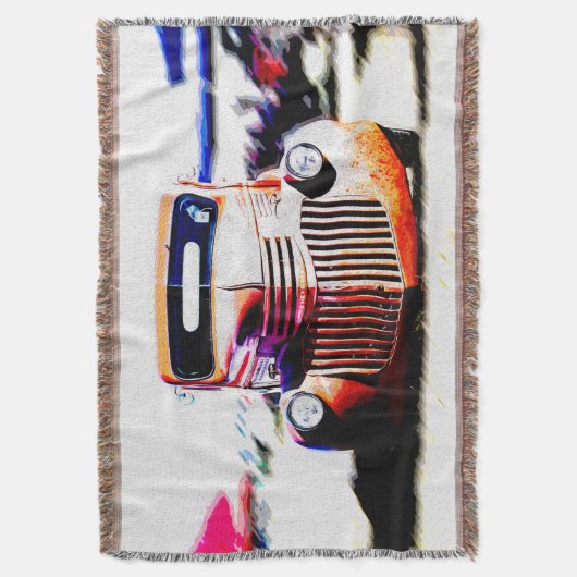 Rode Vrachtwagen Gooi Deken (Voorkant Verticaal)