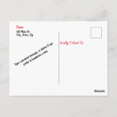 Rode vrachtwagen, hond, botanische kerstfeest Brie Briefkaart (Achterkant)