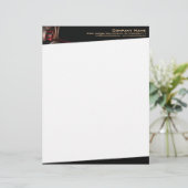 Rode vrachtwagen in het bewegingsbedrijf Letterhea Briefhoofd Sjabloon (Staand voorkant)