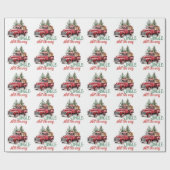  rode vrachtwagen Jingle helemaal Cadeaupapier (Vlak)