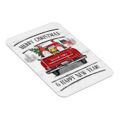 rode vrachtwagen kabouters hond patriottische ker magneet (Rechterzijde)