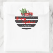 Rode Vrachtwagen Kerst stickers (Tas)