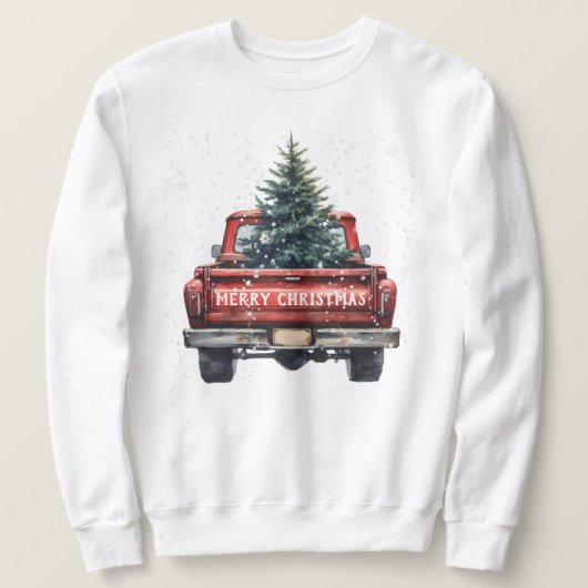  Rode Vrachtwagen Kerst Trui (Design voorkant)
