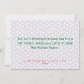 Rode Vrachtwagen Kerstboom Honden Rijden Kerstmis Kaart (Achterkant)