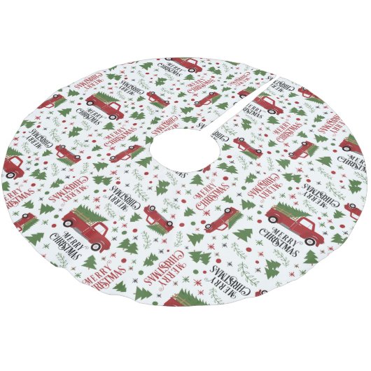  rode vrachtwagen kerstboom kerstboom rok (Gekanteld)