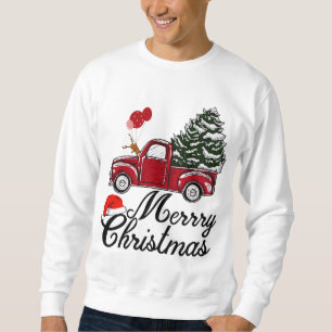 Rode Vrachtwagen Kerstboom Pyjama Gift Trui