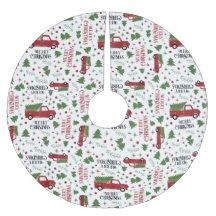 rode vrachtwagen kerstboom