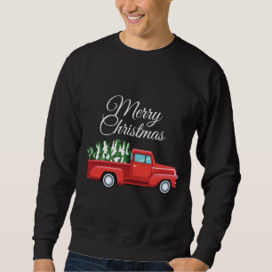 Rode Vrachtwagen Kerstboom  Wagon Merry Xmas Trui