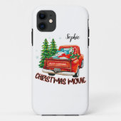 rode vrachtwagen kerstfilm Case-Mate iPhone case (Achterkant)