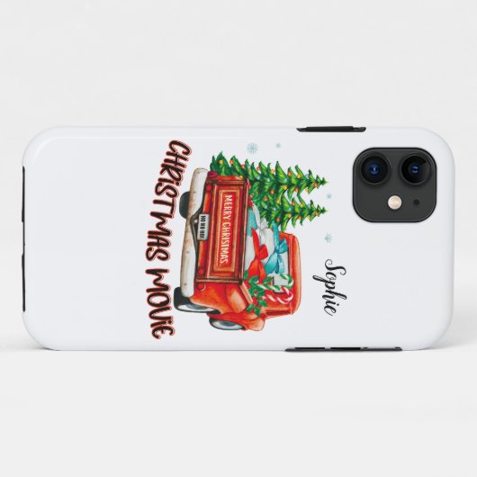 rode vrachtwagen kerstfilm Case-Mate iPhone case (Achterkant (horizontaal))