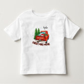  rode vrachtwagen kerstfilm kinder shirts (Voorkant)