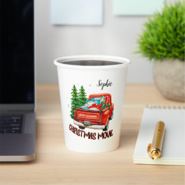 rode vrachtwagen kerstfilm papieren bekers