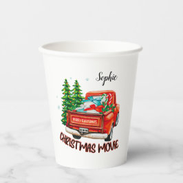 rode vrachtwagen kerstfilm papieren bekers