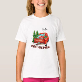 rode vrachtwagen kerstfilm t-shirt