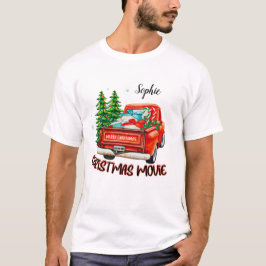  rode vrachtwagen kerstfilm t-shirt