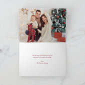  rode vrachtwagen Kerstmis Foto Feestdagen Kaart (Binnen)