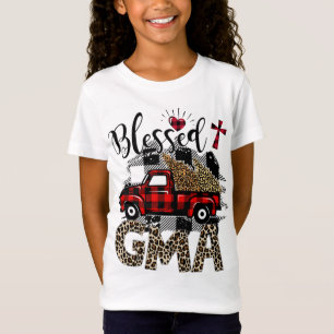 Rode vrachtwagen Leopard gezegend Gma beste cadeau T-shirt