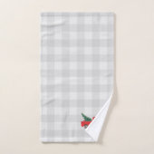 Rode Vrachtwagen met Boom Controleer Patroon Badha Bad Handdoek (Handdoek)