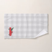 Rode Vrachtwagen met Boom Controleer Patroon Badha Bad Handdoek (Handdoek)