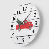 Rode vrachtwagen met boom rustieke Schip Grote Klo Grote Klok (Hoek)