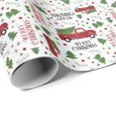  rode vrachtwagen met boomkerst cadeaupapier (Rol Hoek)