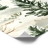 Rode vrachtwagen met cadeaus en sneeuwman poster (Hoek)