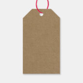 rode vrachtwagen met kerstbomen op Kraft Cadeaulabel (Achterkant)