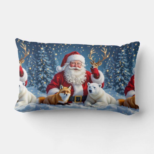 Rode vrachtwagen met kerstboom Kerstmis Worp Kusse Kussen (Achterkant)