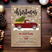  Rode vrachtwagen met kerstboomklep Kaart