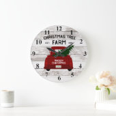 Rode  vrachtwagen met kerstboomklok II Grote Klok (Huis)