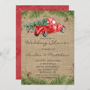 Rode Vrachtwagen met kerstbruiloft nodigt u uit