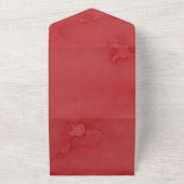 Rode vrachtwagen met sneeuwkerstweddenschap All In One Uitnodiging (Buitenkant)