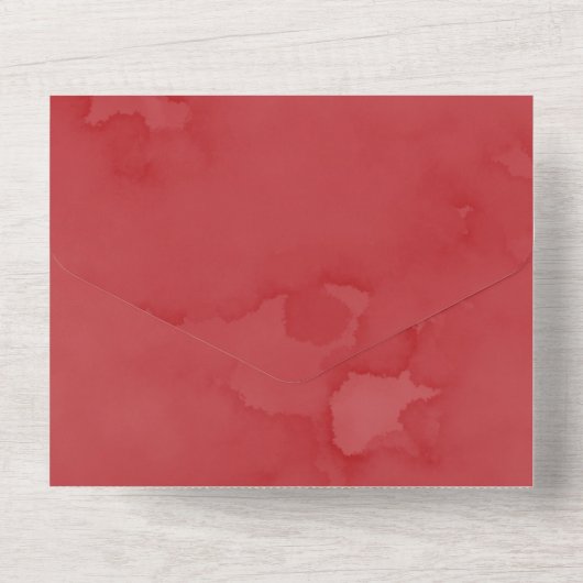 Rode vrachtwagen met sneeuwkerstweddenschap All In One Uitnodiging (Achterkant)