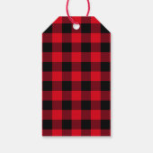 Rode  Vrachtwagen met Speelgoed Vrolijk Kerstfeest Cadeaulabel (Achterkant)